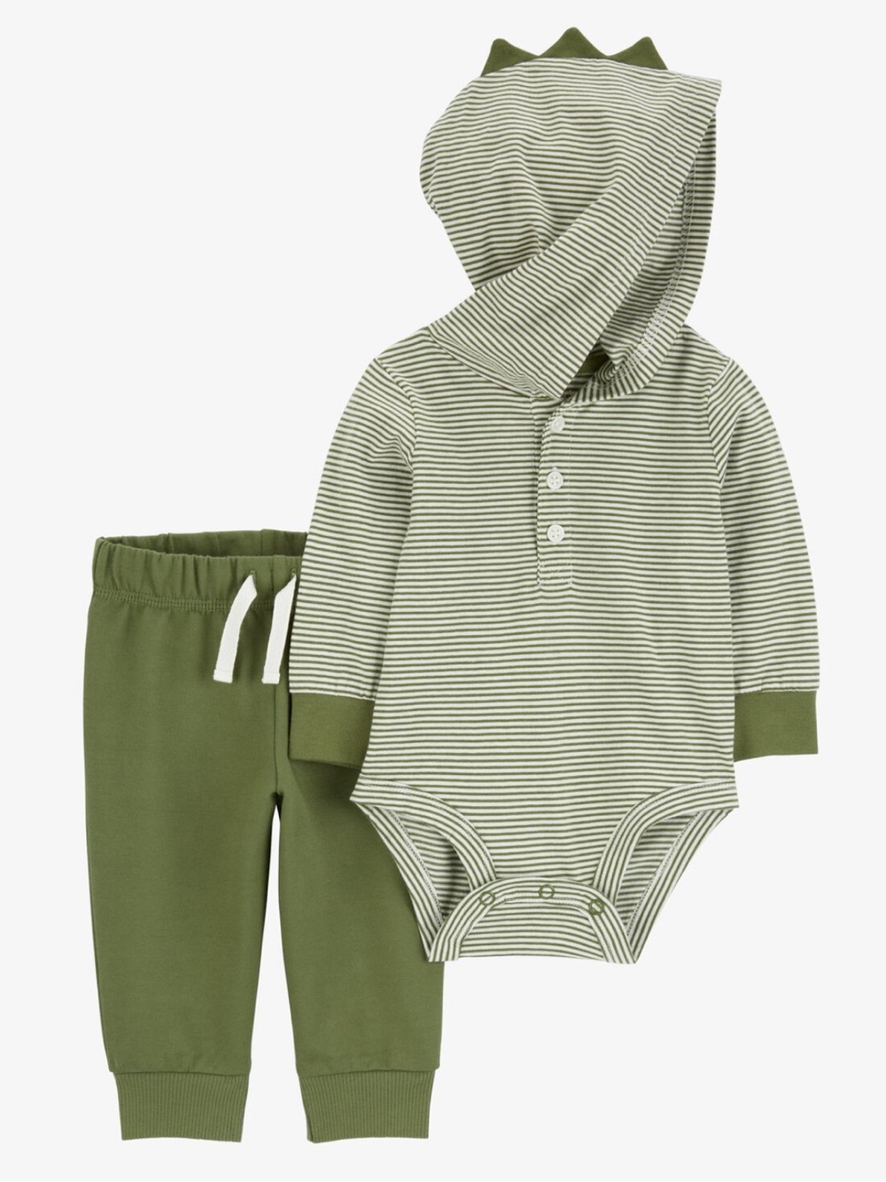 BNWT Carter’s Baby 2-Piece Dinosaur Hooded Bodysuit Pant Set